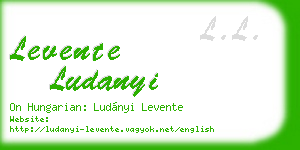 levente ludanyi business card
