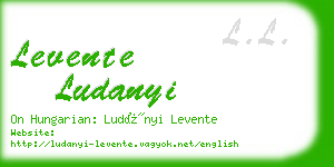 levente ludanyi business card